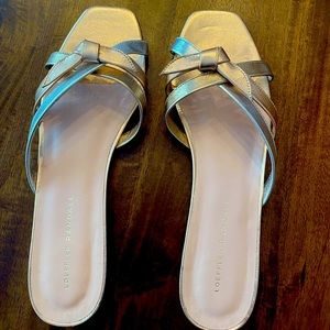 Loeffler Randall 3 color Metallic leather sandal. Size 9. Excellent condition